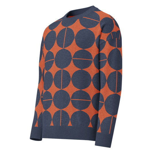 Relaxed fit knitted crew neck sweater - Bilbao Geo 1