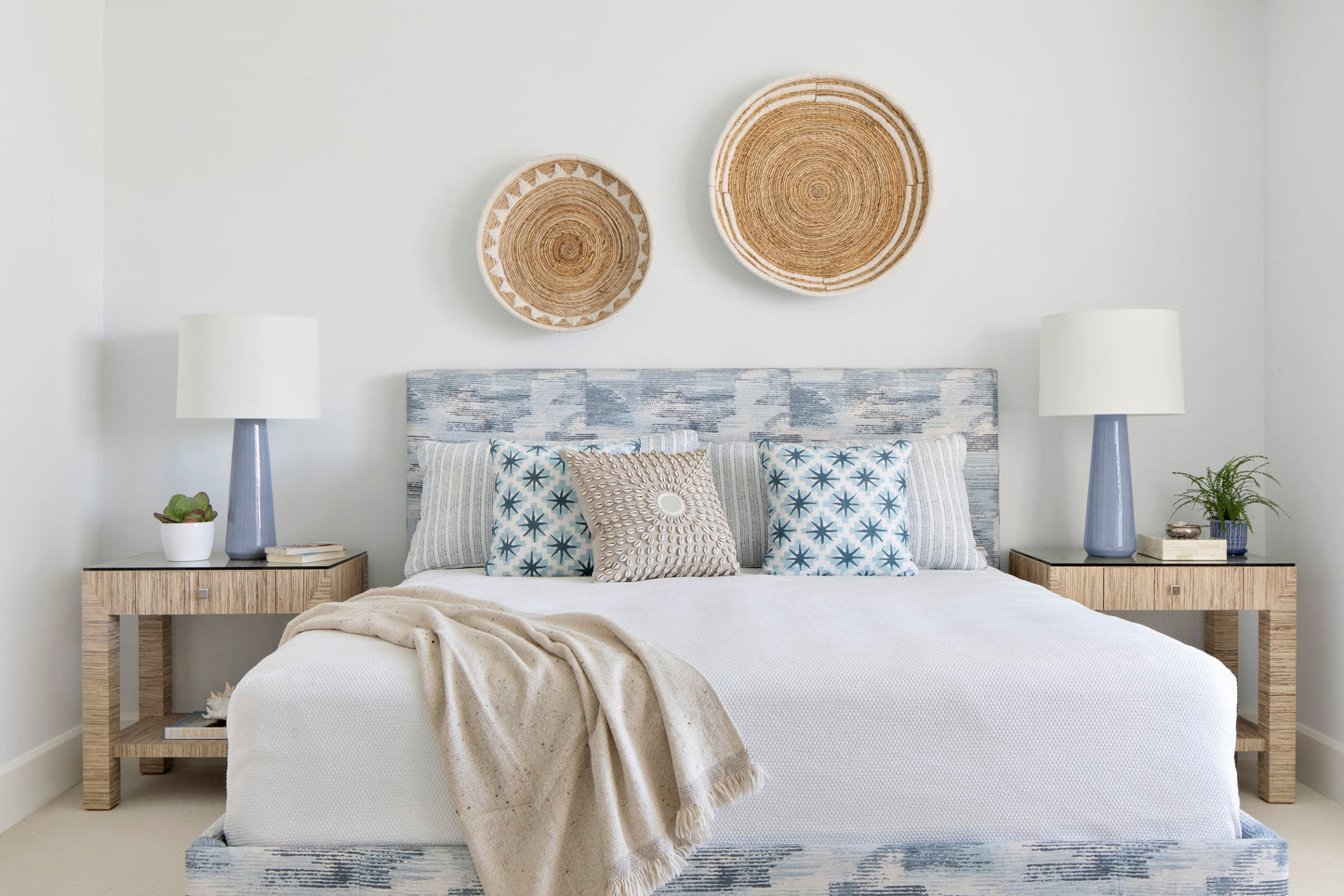 Starburst Pillow Cover in North Blue/Blue