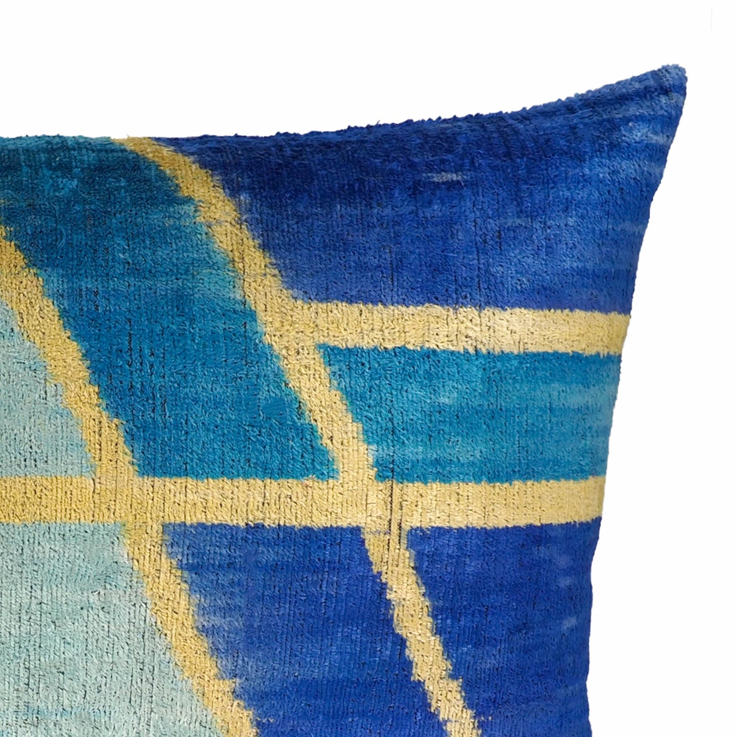 Synergy Silk Velvet Ikat Throw Pillow Cover 16 X 24