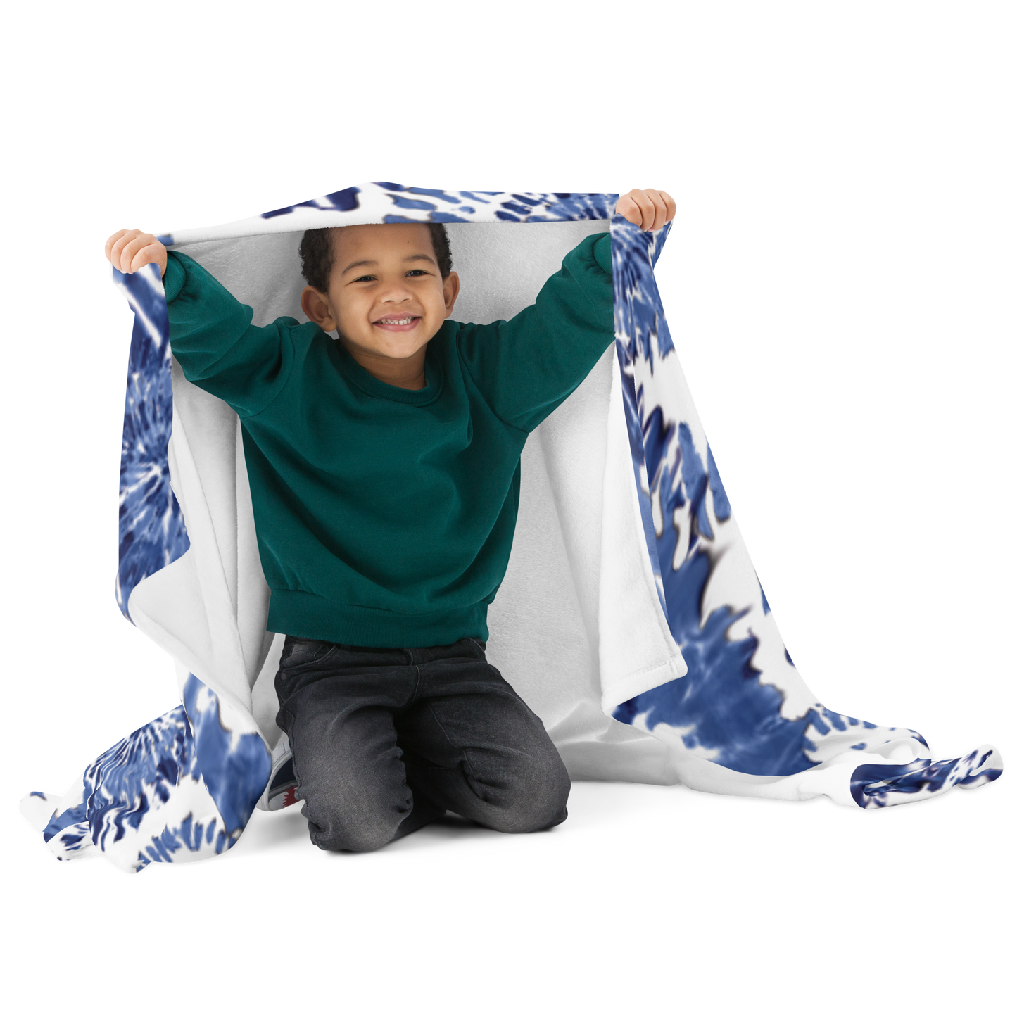 Throw Blanket - Blue Tie-Dye