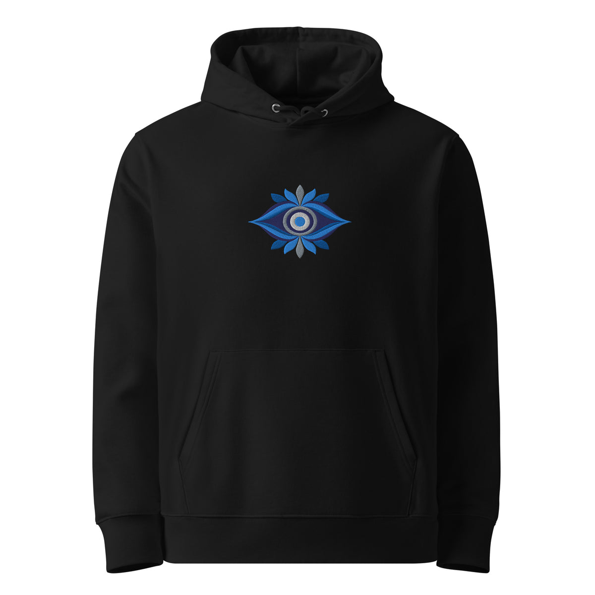 Modern Mati – Geometric Embroidered Unisex Hoodie | Asteri