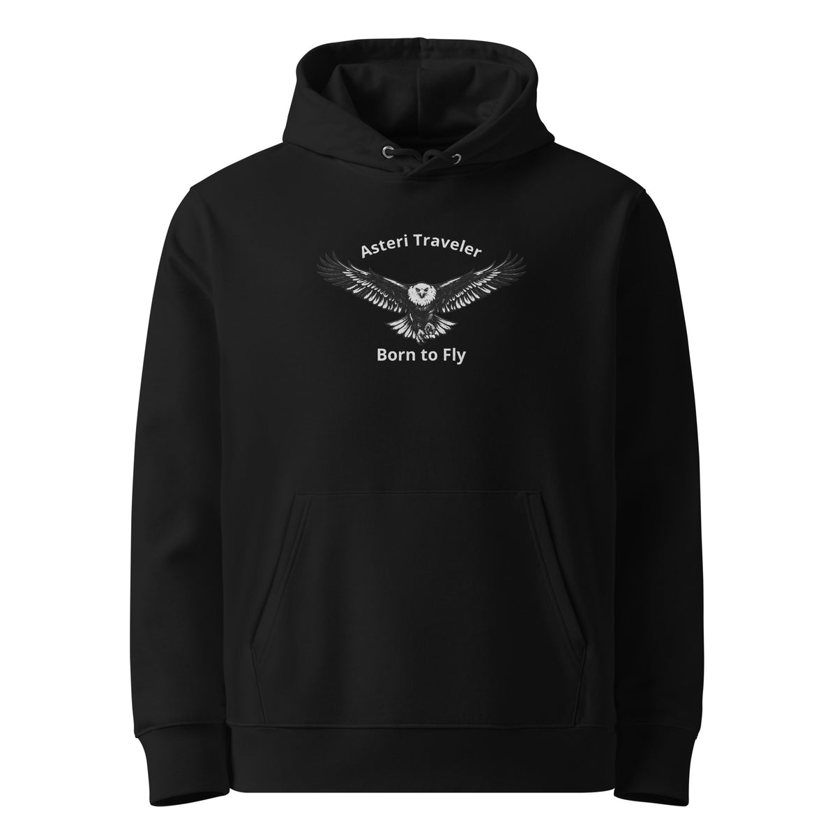 Asteri Traveler African Fish Eagle Hoodie – Born to Fly | Organic Cotton Unisex Hoodie
