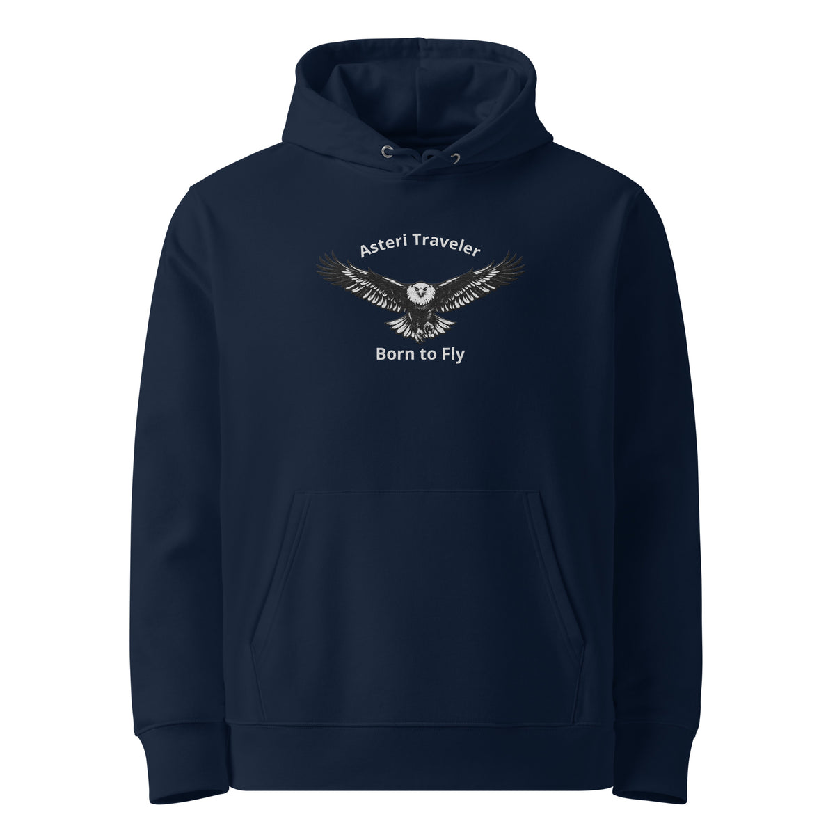 Asteri Traveler African Fish Eagle Hoodie – Born to Fly | Organic Cotton Unisex Hoodie