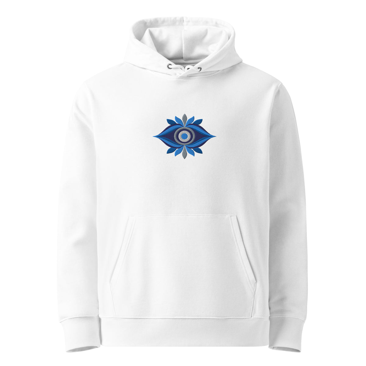 Modern Mati – Geometric Embroidered Unisex Hoodie | Asteri