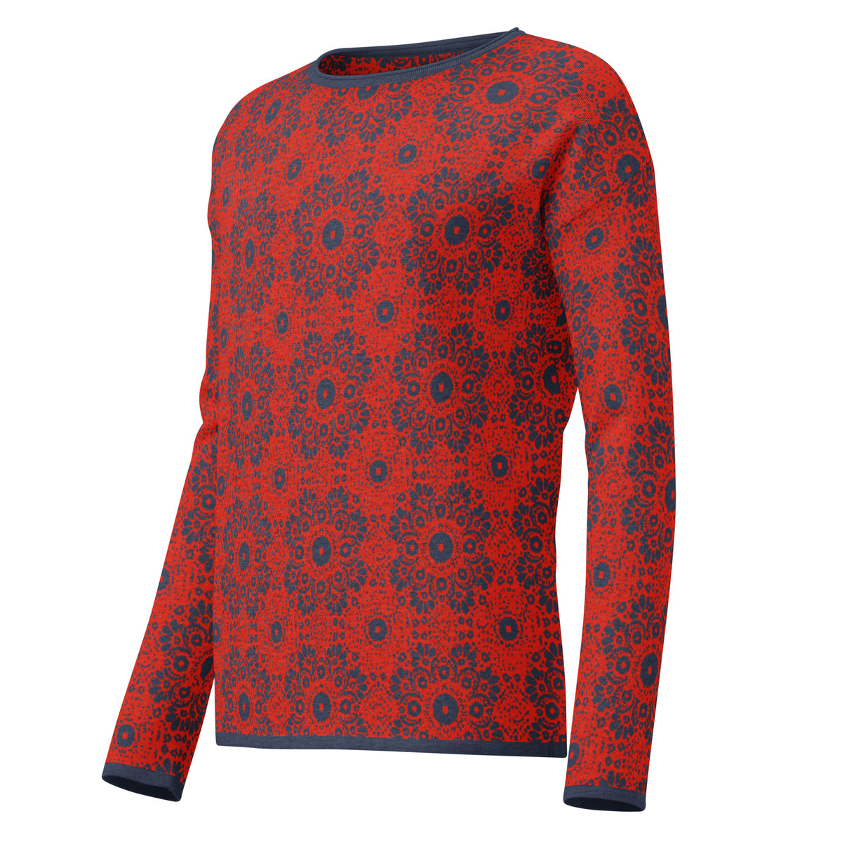 Red Mati Mandala Women’s Knit Sweater | Asteri × Simply Sim Artistry